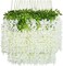 24 Pack Artificial Wisteria Garland – 86.4FT Total, White Silk Hanging Vines for Home, Party & Wedding Decoration